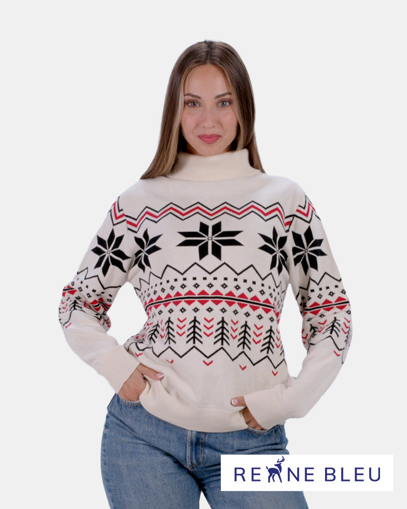 Pull pour Femme Après-ski en Coton Bio