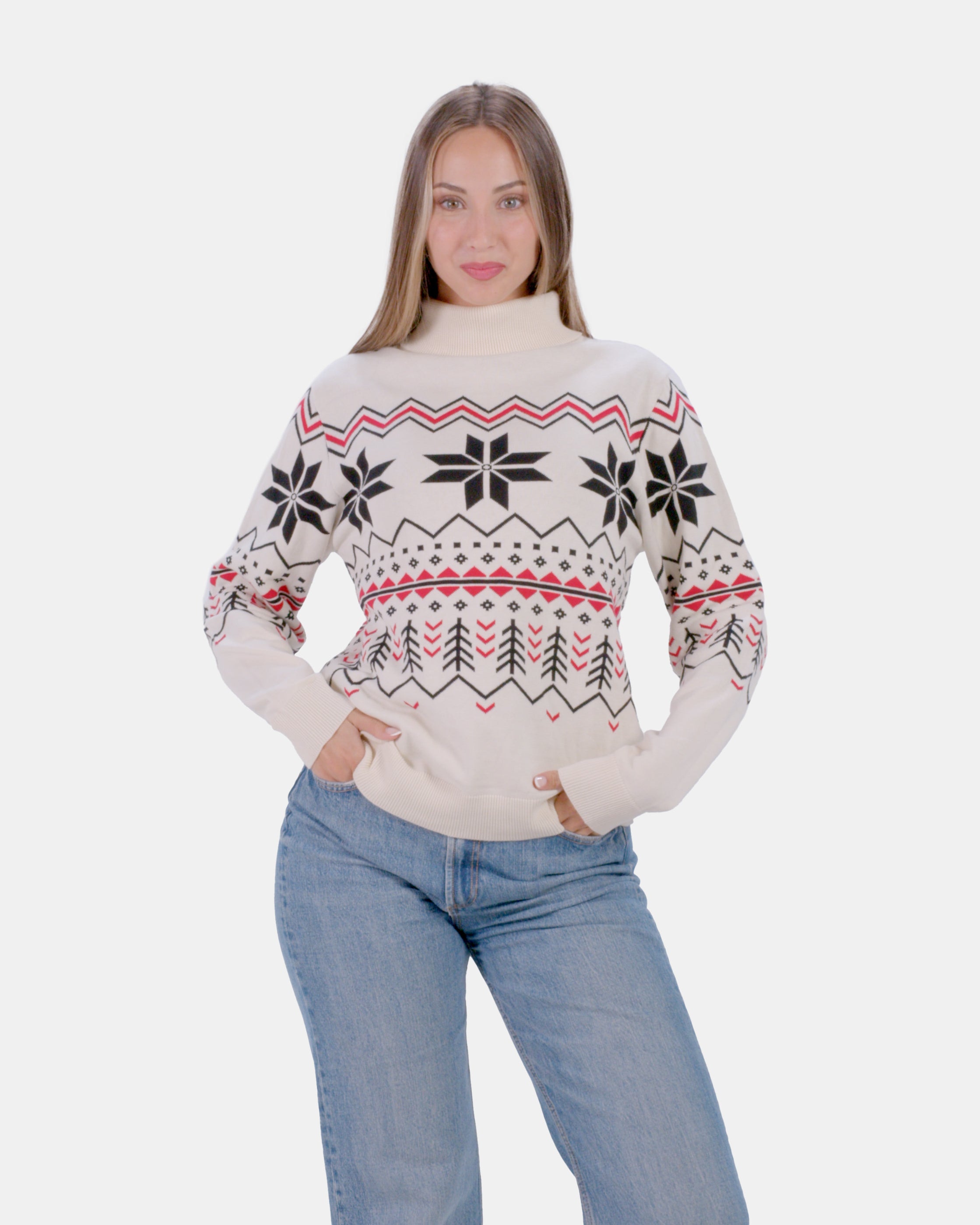 Pull pour Femme Après-ski en Coton Bio