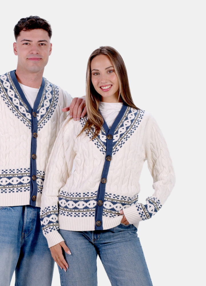 Pull pour Femme Cardigan Cottage de Rêve en Coton Bio Couple