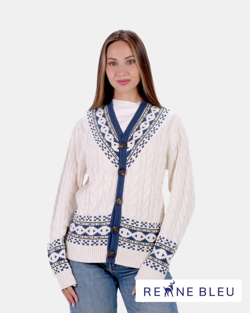 Pull pour Femme Cardigan Cottage de Rêve en Coton Bio