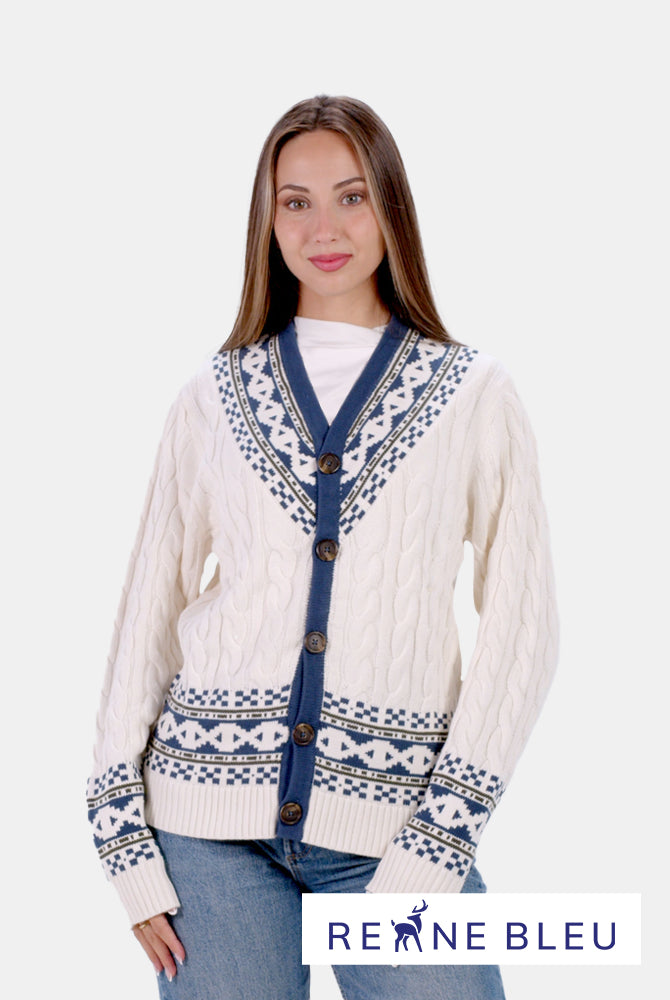 Pull pour Femme Cardigan Cottage de Rêve en Coton Bio
