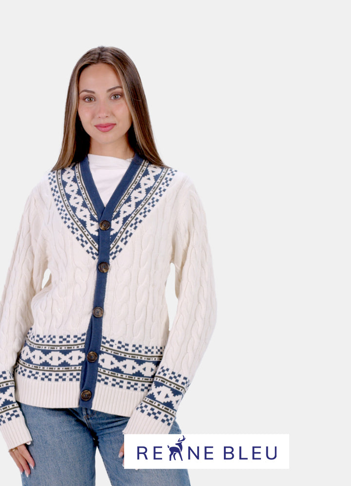 Pull pour Femme Cardigan Cottage de Rêve en Coton Bio