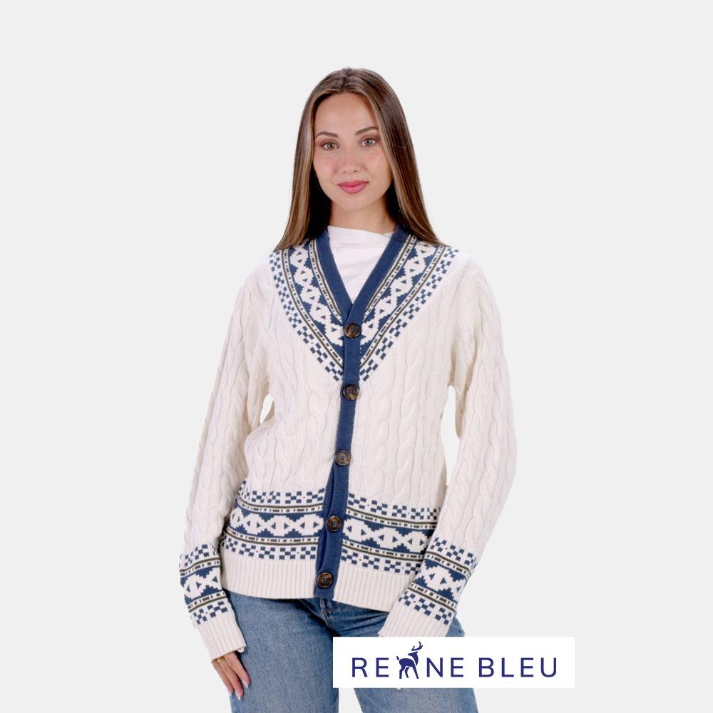 Pull pour Femme Cardigan Cottage de Rêve en Coton Bio