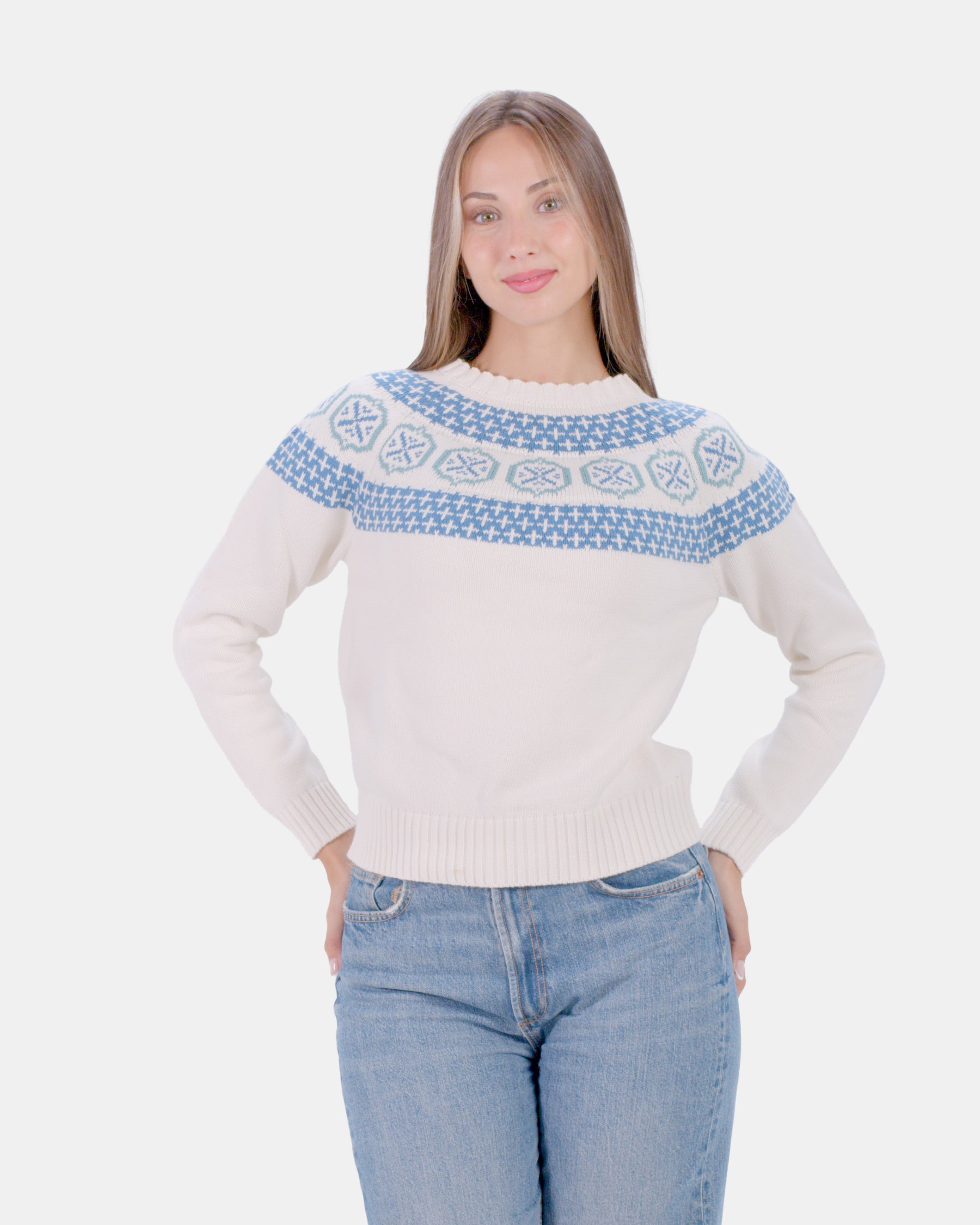 Pull pour Femme Glacier en Coton Bio