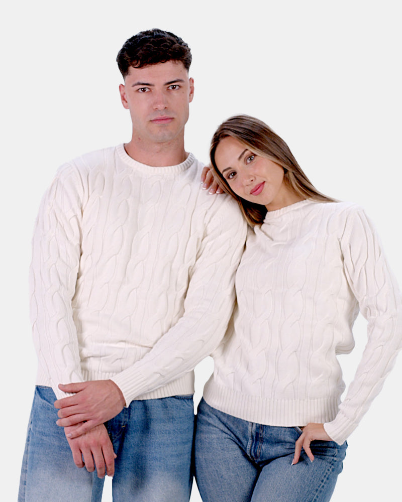 Pull pour Femme Neige en Coton Bio Couple