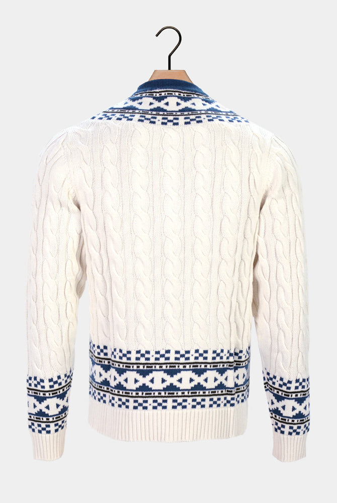 Pull pour Homme Cardigan Cottage Rêve en Coton Bio