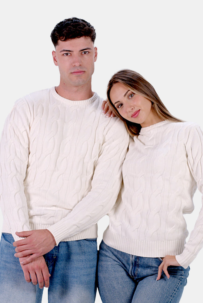 Pull pour Homme Neige en Coton Bio Couple