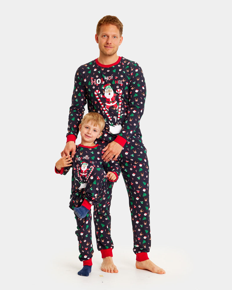 Pyjama de Noël famille Enfants Père Noël Skieur