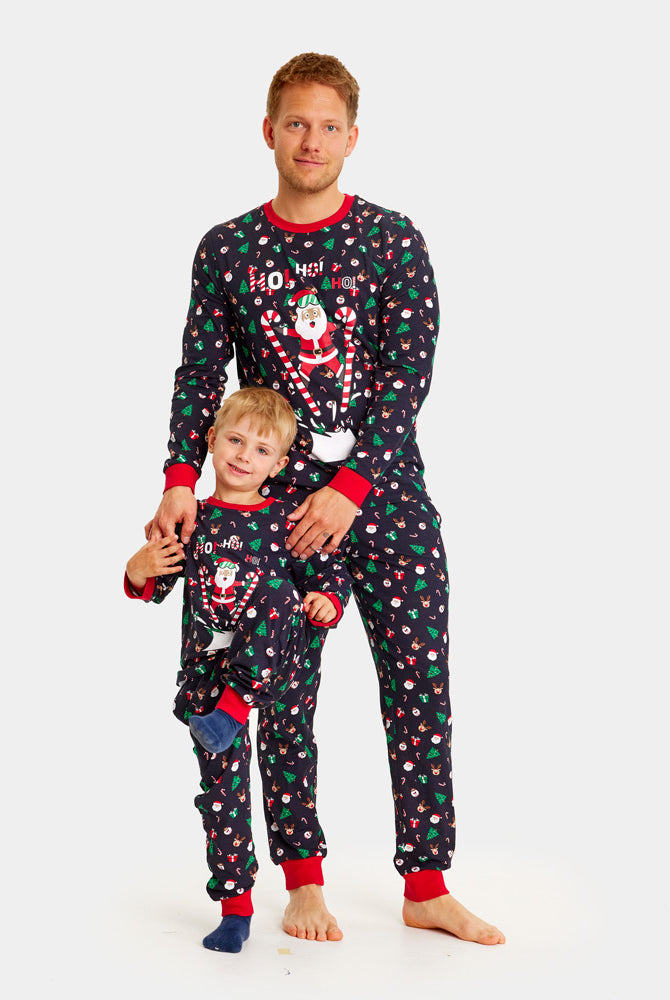 Pyjama de Noël famille Enfants Père Noël Skieur