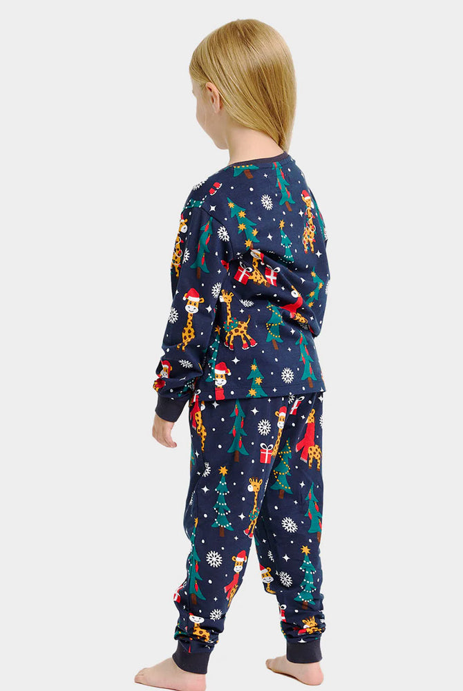 Pyjama de Noël pour Enfants Fille Girafes