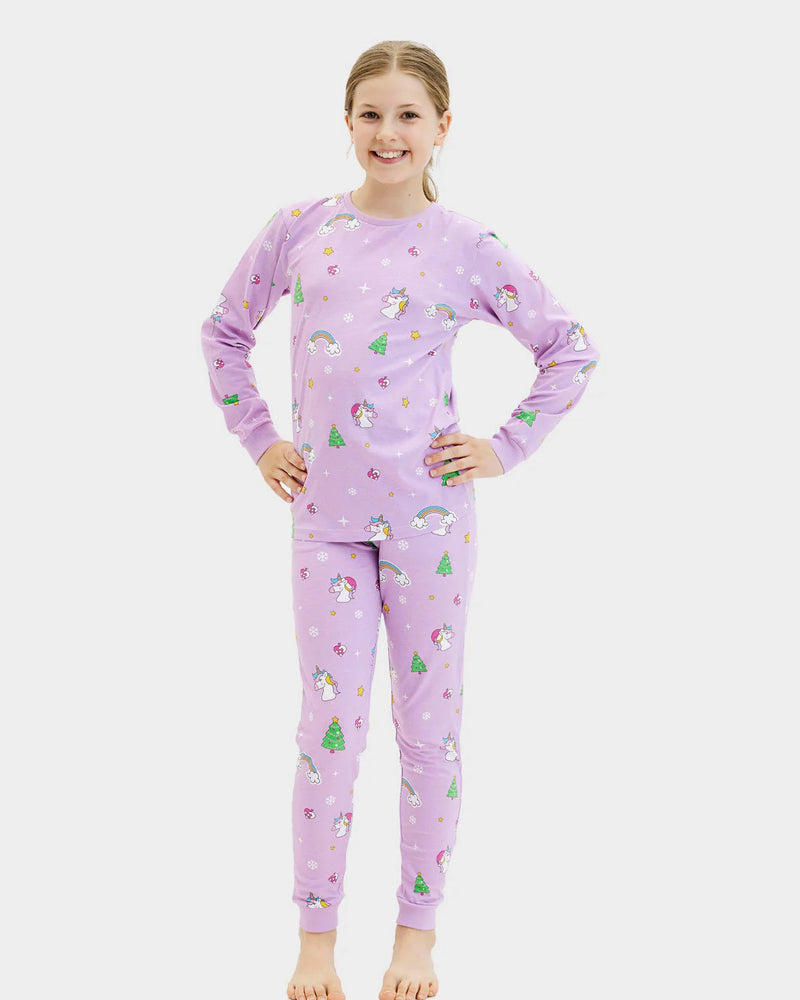 Pyjama de Noël pour Enfants fille Licornes
