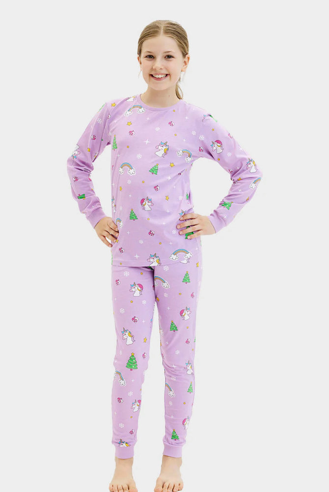 Pyjama de Noël pour Enfants fille Licornes