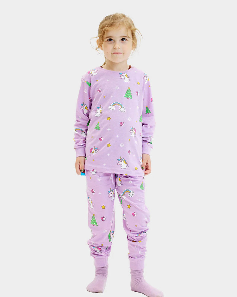 Pyjama de Noël pour Enfants avec Licornes