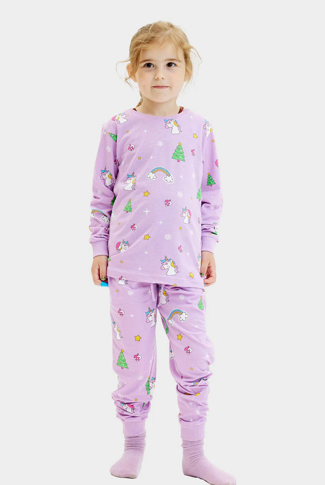 Pyjama de Noël pour Enfants avec Licornes