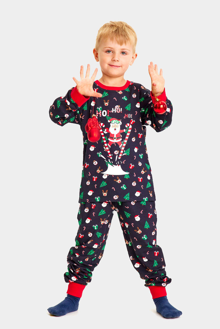 Pyjama de Noël pour Enfants Père Noël Skieur