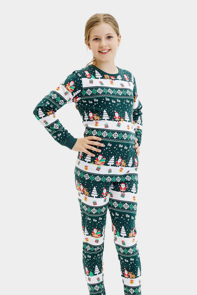 Pyjama de Noël pour Enfants Vert Jolly Christmas
