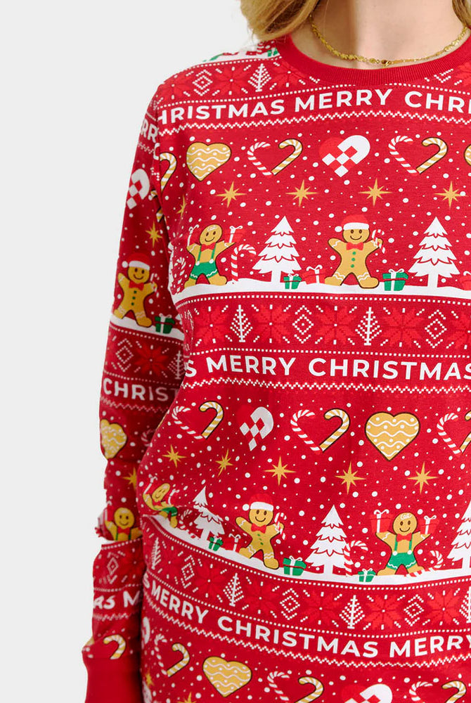 Pyjama de Noël pour Famille Biscuits de Noël Rouge