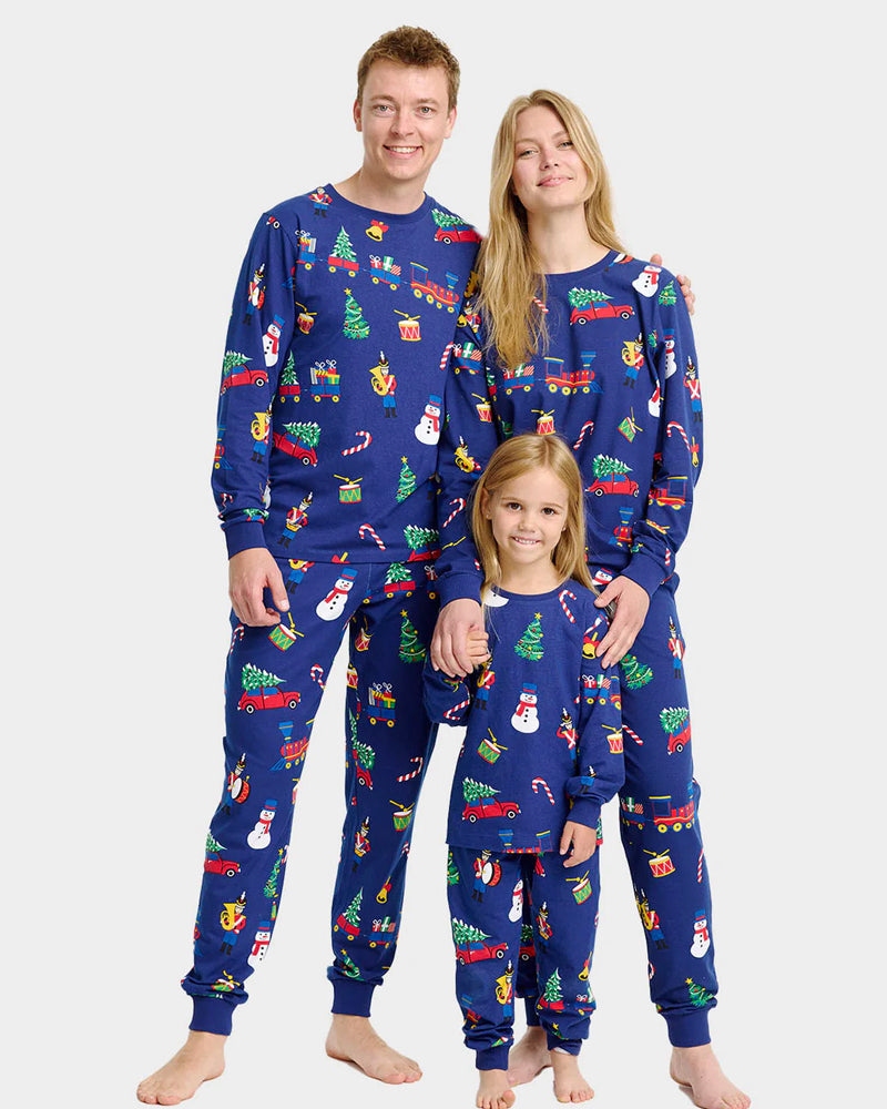 Pyjama de Noël pour Famille avec Jouets De Noël