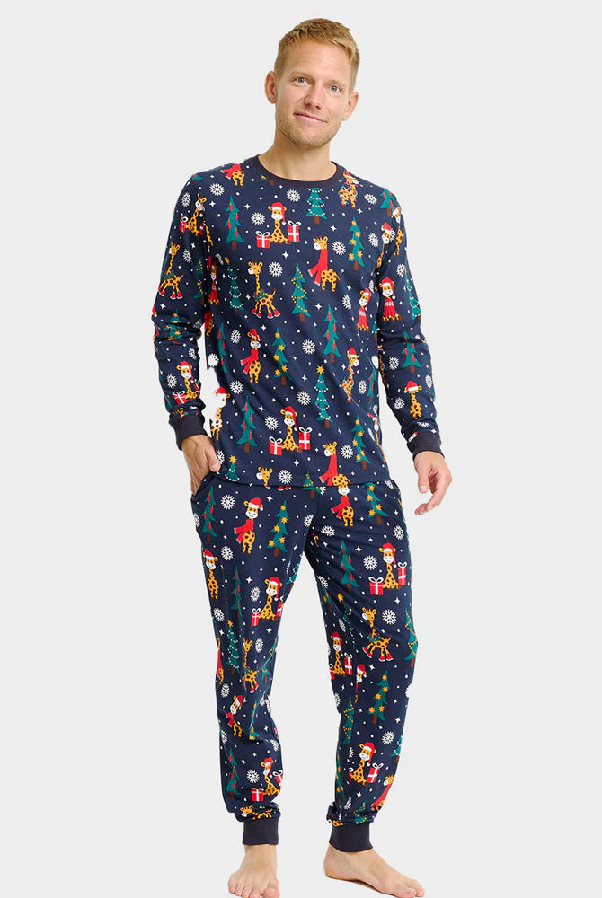 Pyjama de Noël pour Family avec Girafes Homme