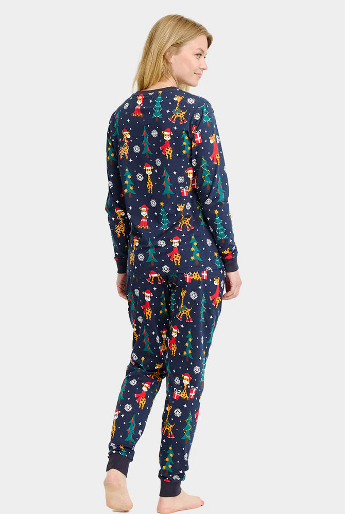 Pyjama de Noël pour Femme et Family avec Girafes