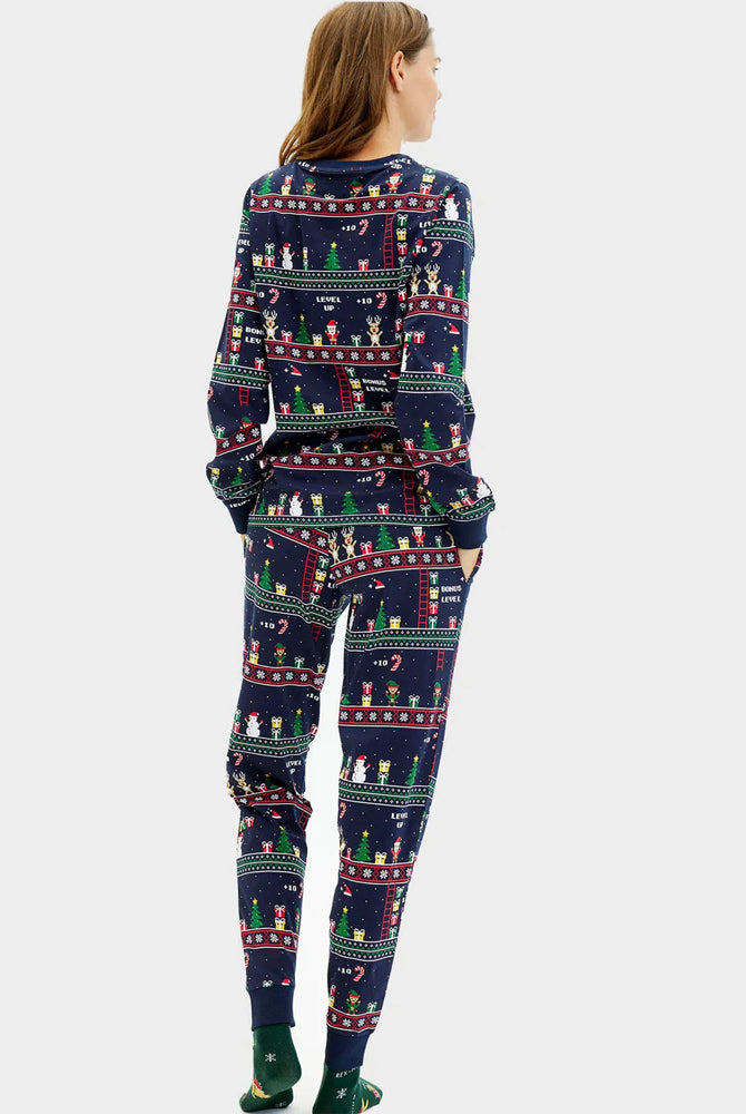 Pyjama de Noël pour Femme et Homme Jeux Vidéo Rétro