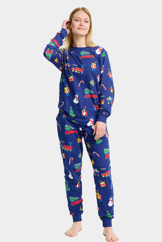 Pyjama de Noël pour Femme avec Jouets de Noël