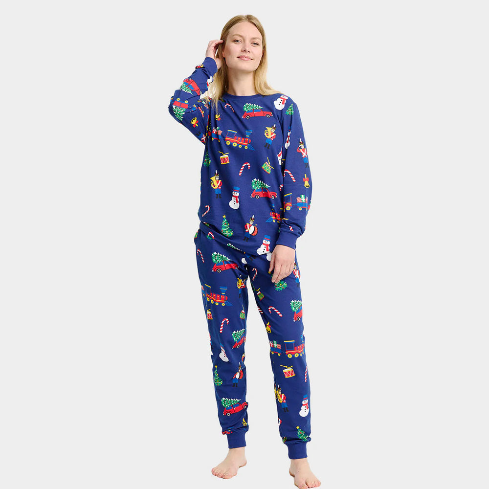 Pyjama de Noël pour Femme avec Jouets de Noël