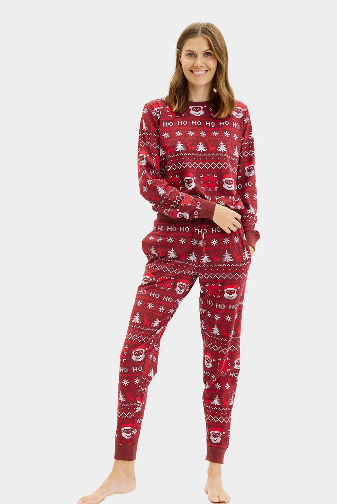 Pyjama de Noël pour Femme Rouge Ho Ho Ho Homme