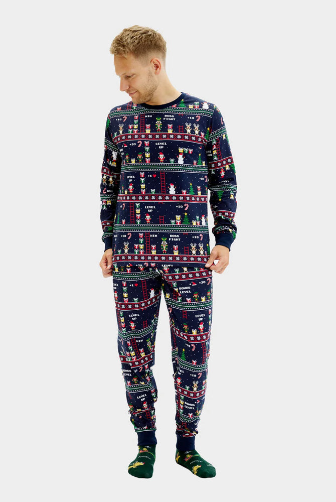 Pyjama de Noël pour Homme Jeux Vidéo Rétro Femme
