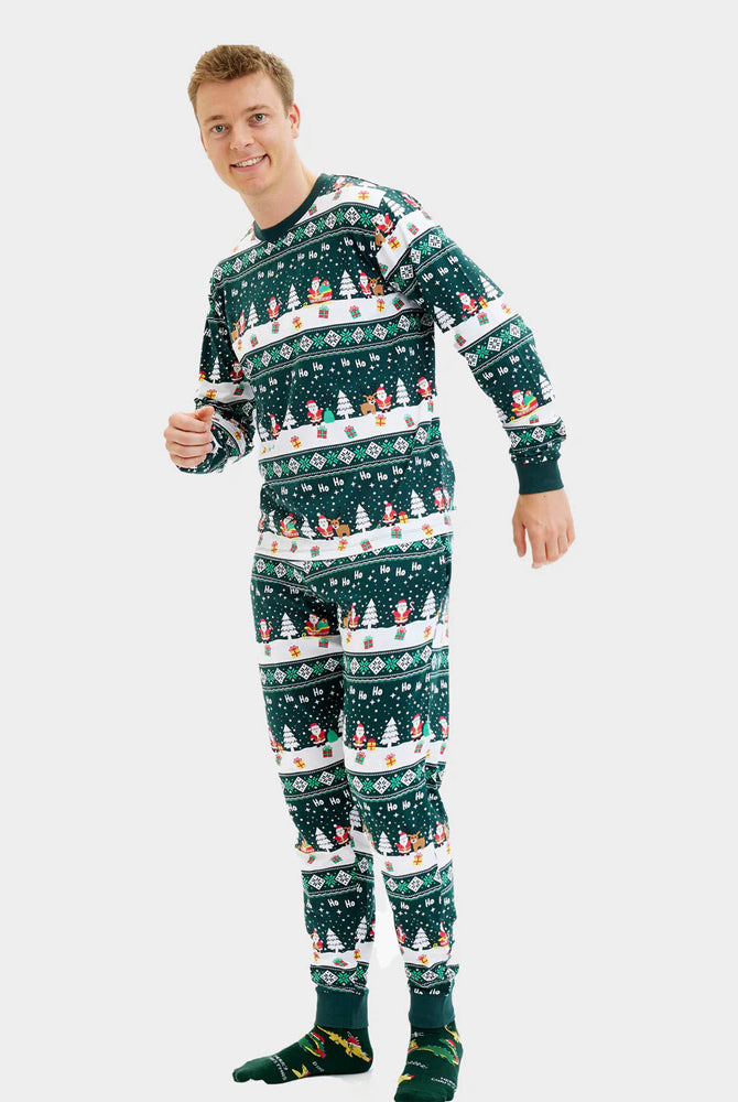 Pyjama de Noël Homme Vert Jolly Christmas
