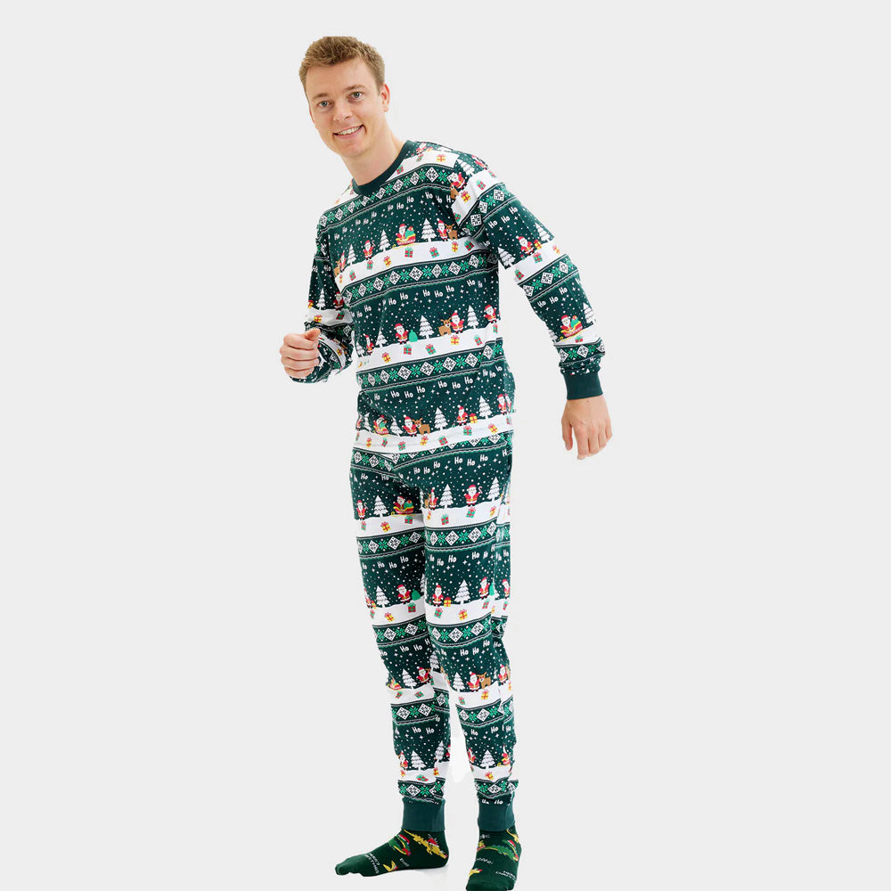 Pyjama de Noël Homme Vert Jolly Christmas