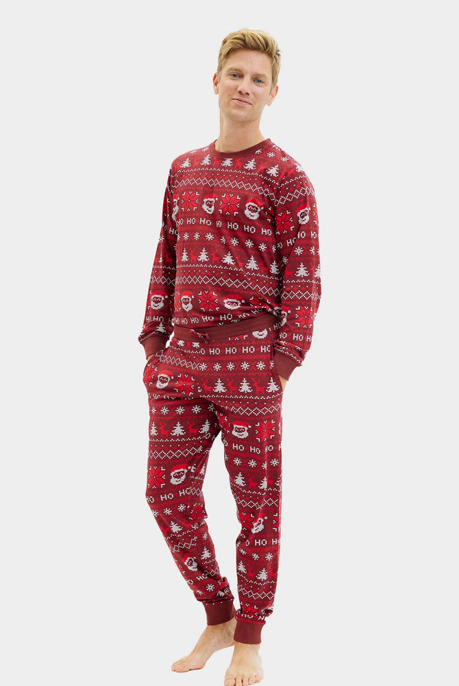 Pyjama de Noël pour Homme Rouge Ho Ho Ho