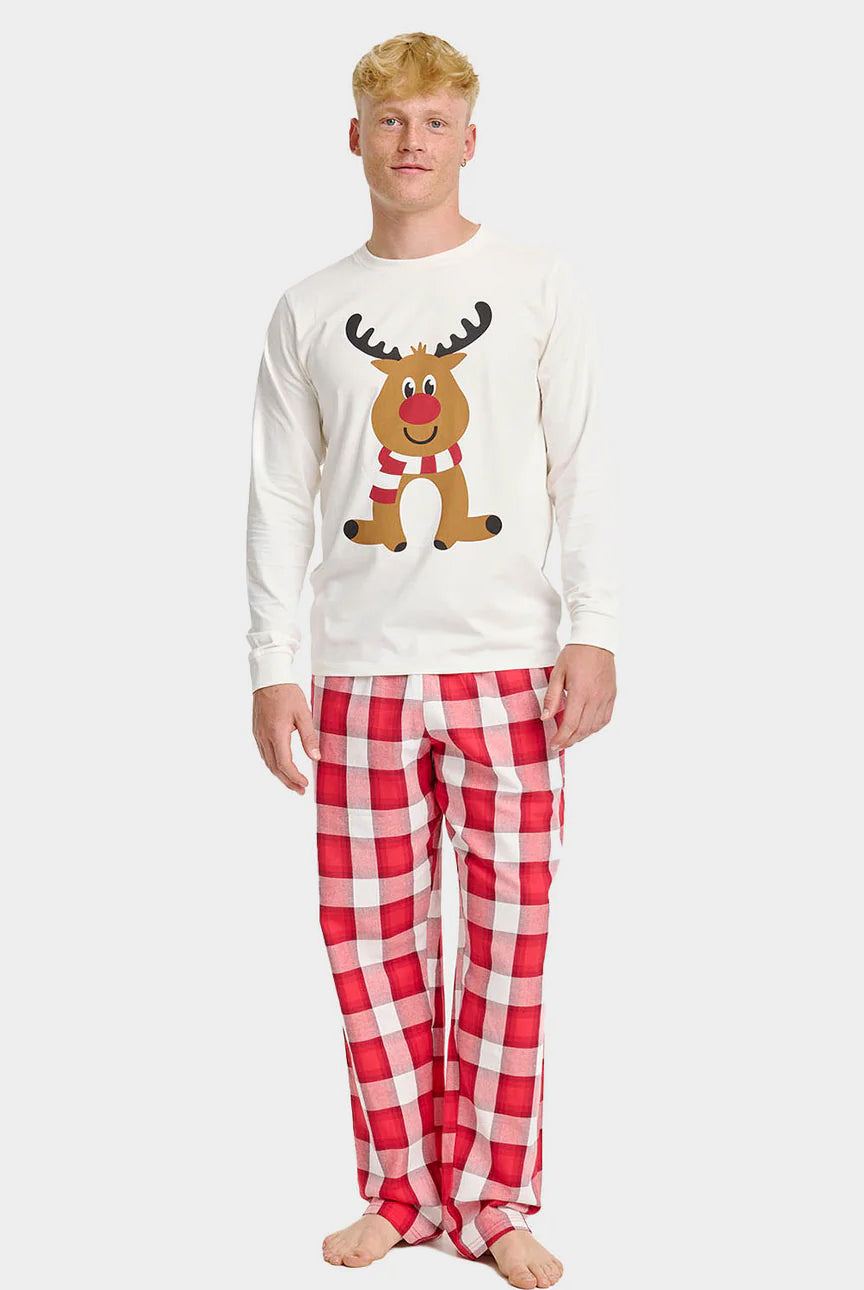 Pyjama de Noël Unisexe pour Adultes Renne Mignon Homme