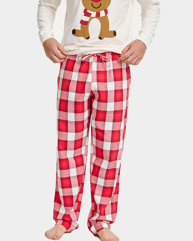 Pyjama de Noël Unisexe pour Adultes Renne Mignon