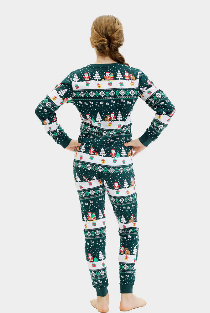 Pyjama de Noël Enfants Vert Jolly Christmas