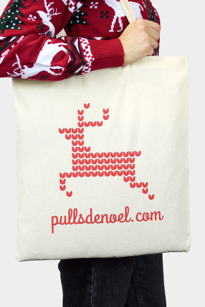 Sac en tissu de Coton Naturel Écologique Pulls de Noël