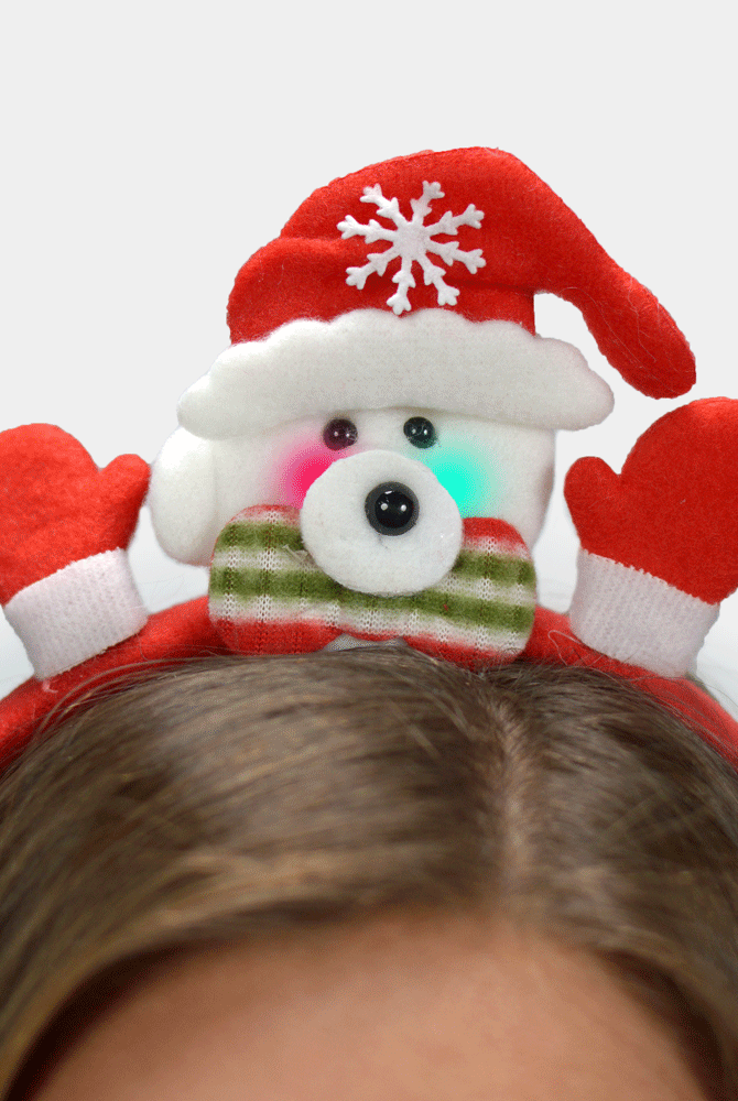 Serre-tête de Noël Lumineux LED Ours Polaire