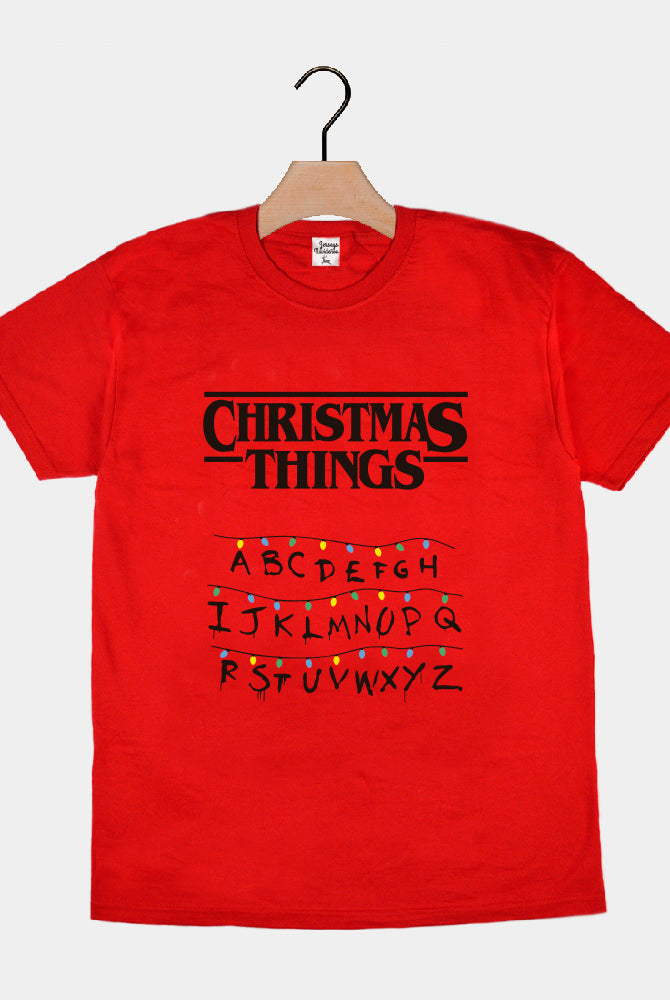 T-Shirt de Noël pour Famille Rouge Christmas Things