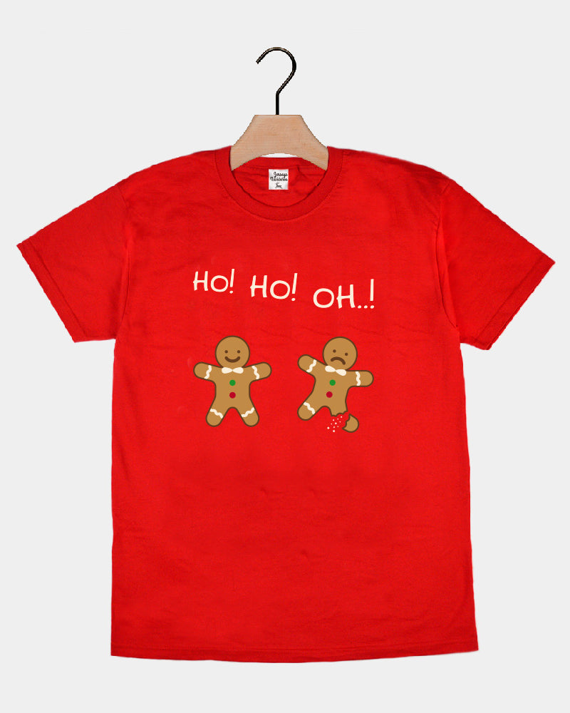 T-Shirt de Noël pour Famille Rouge pain d'épices