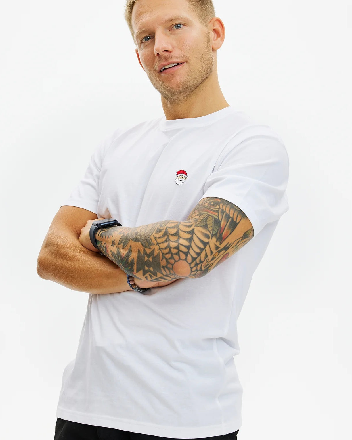 T-shirt de Noël pour Homme Blanc Père Noël