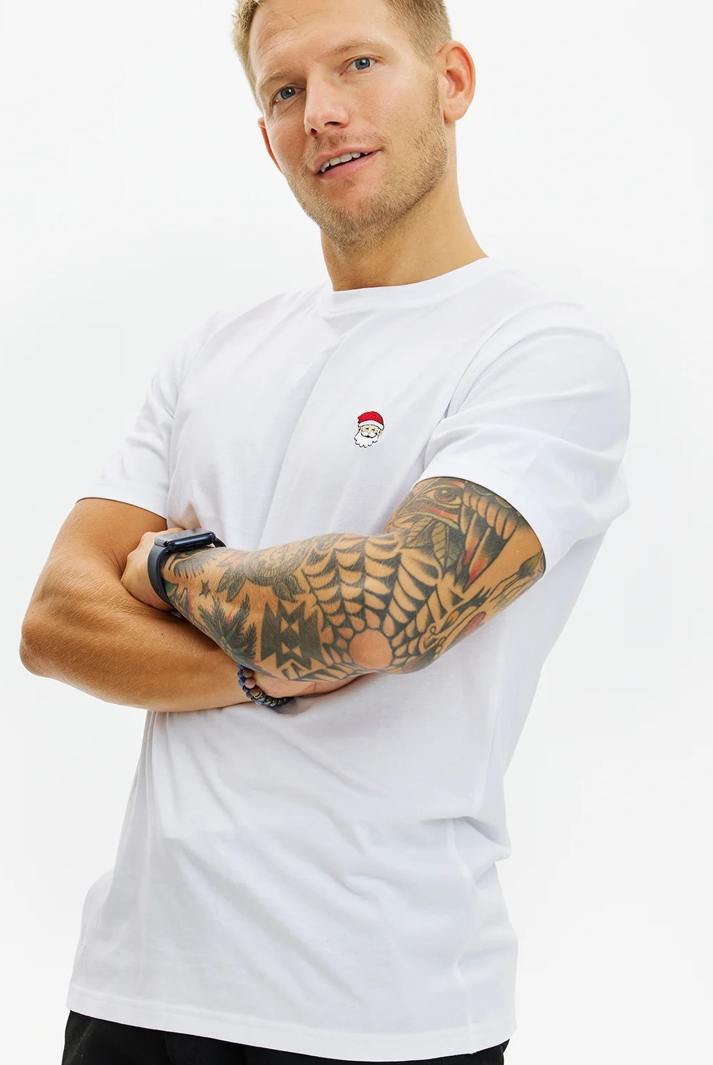 T-shirt de Noël pour Homme Blanc Père Noël