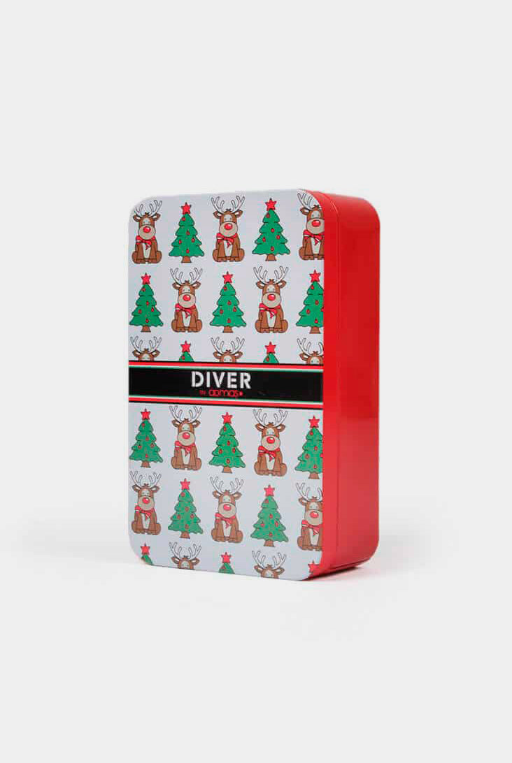 Boxer de Noël pour Homme avec Rennes et Sapins de Nöel boîte cadeau