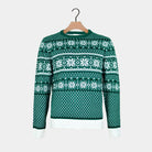 Pull de Noël Élégant Classique Vert et Blanc