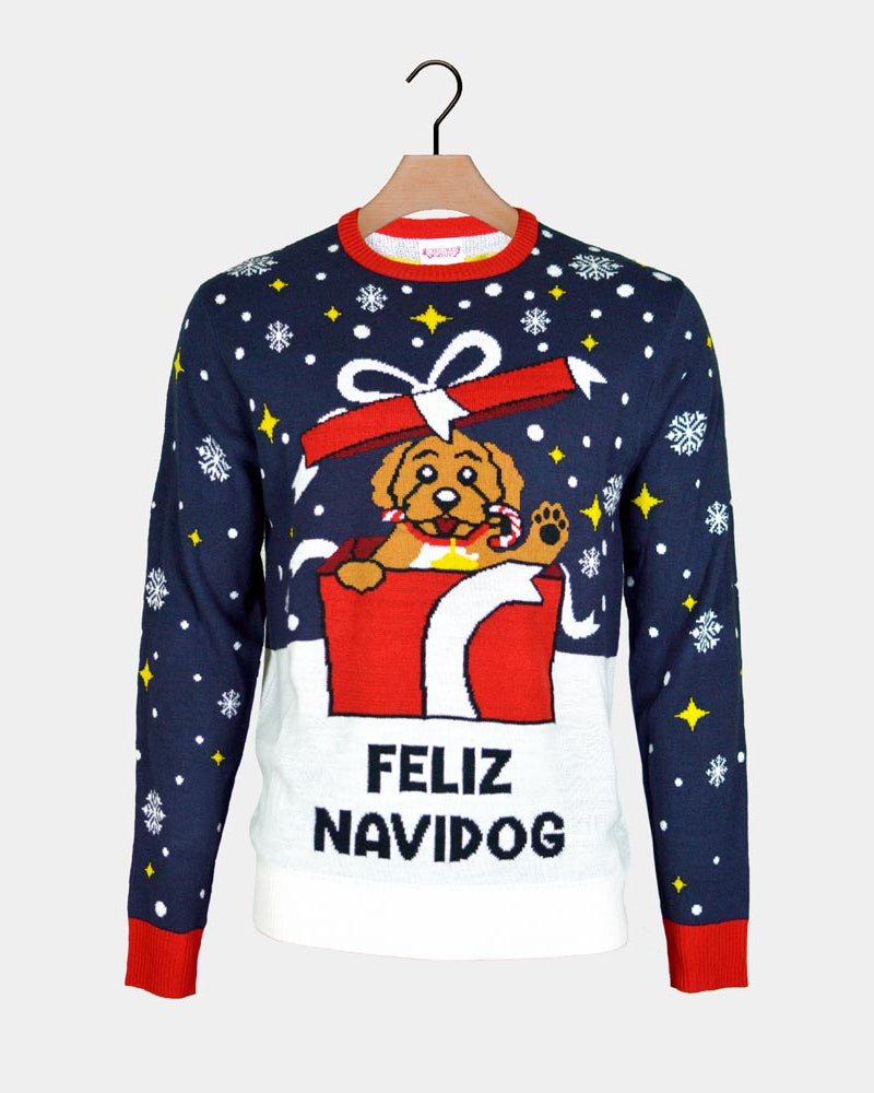 Pull de Noël pour Enfants Feliz Navidog