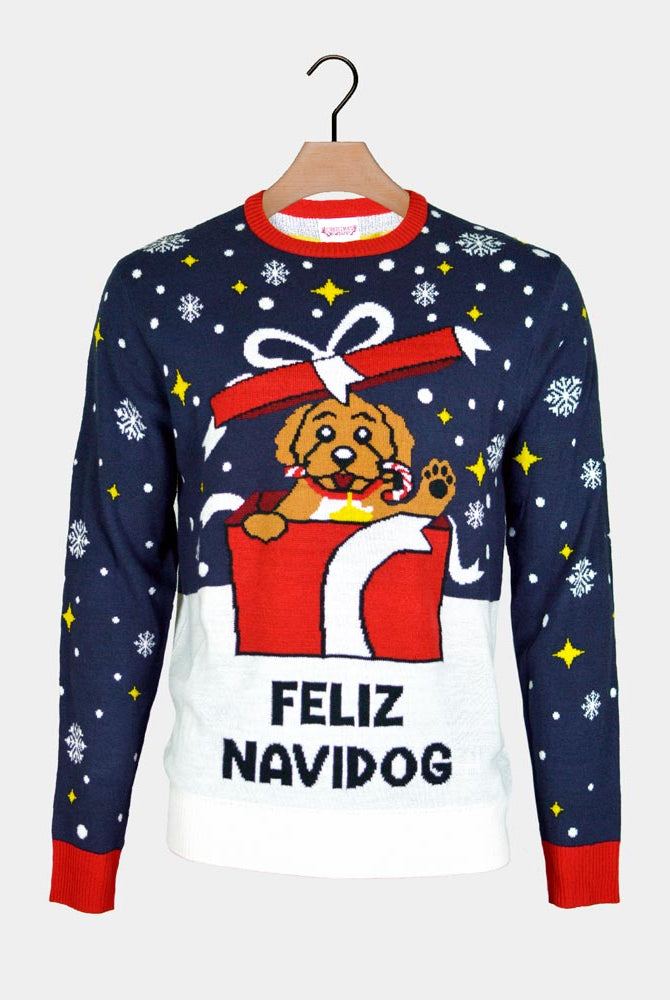 Pull de Noël pour Enfants Feliz Navidog