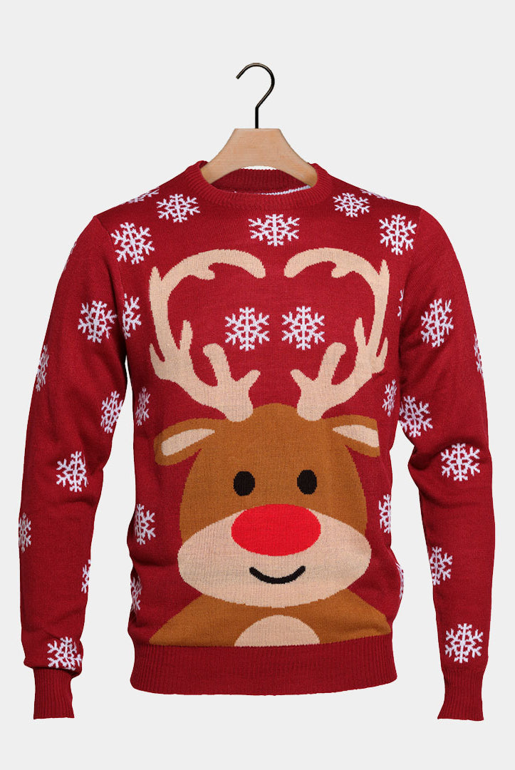 Pull de Noël pour Enfants avec Rudolph le Renne Rouge