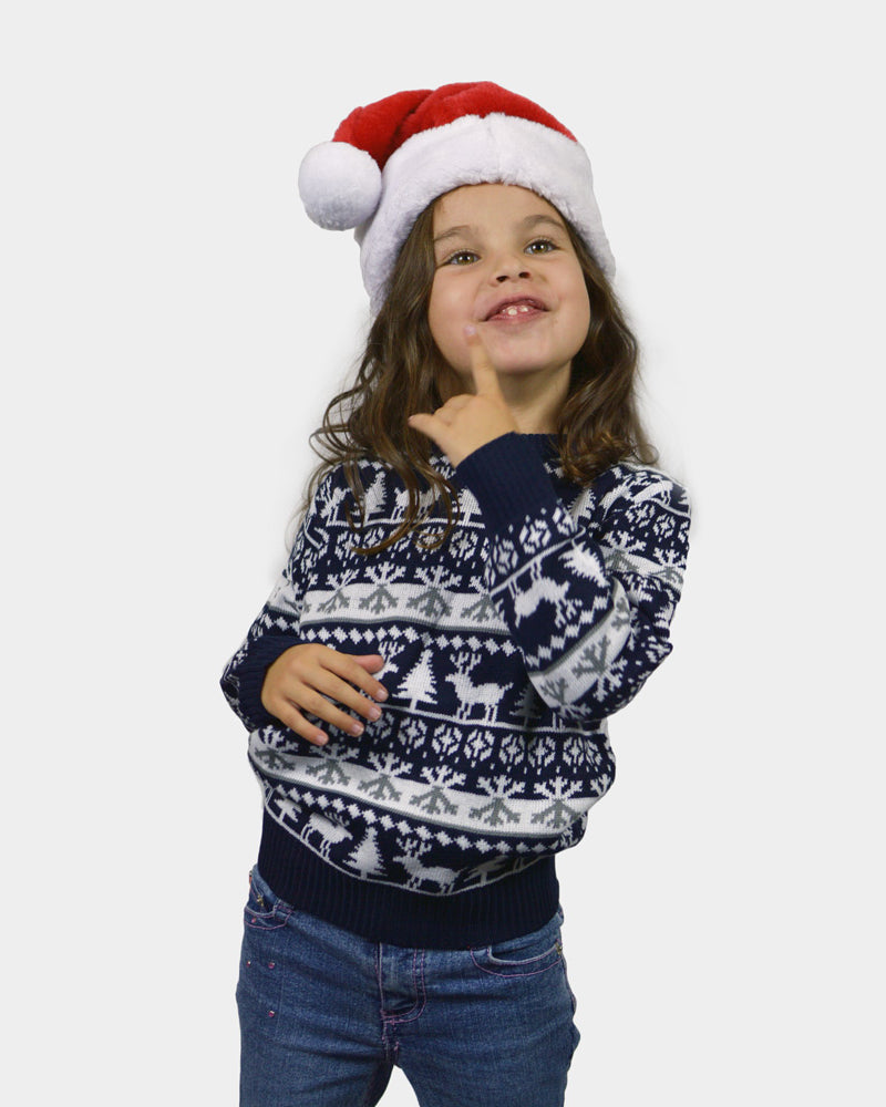 Pull de Noël pour Famille Bandes, Rennes et Sapins Enfant