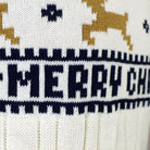 Pull de Noël pour Famille Blanc Élégant avec Rennes Coton Bio Détail