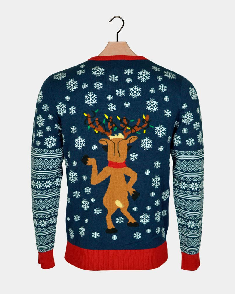 Pull de Noël pour Famille Lumineux LED Jingle Bells dos