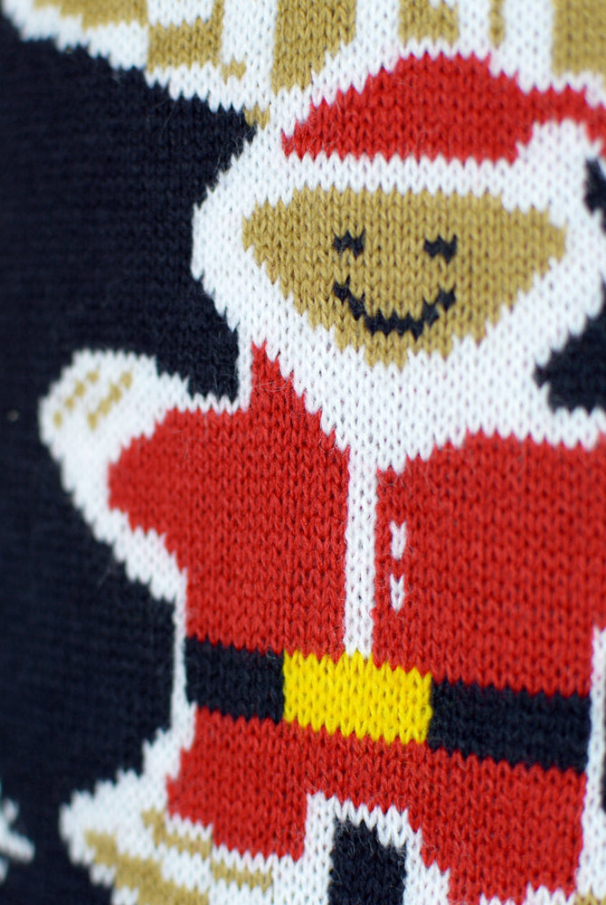Pull de Noël pour Famille Lumineux LED avec Maison de pain d'épices Détail